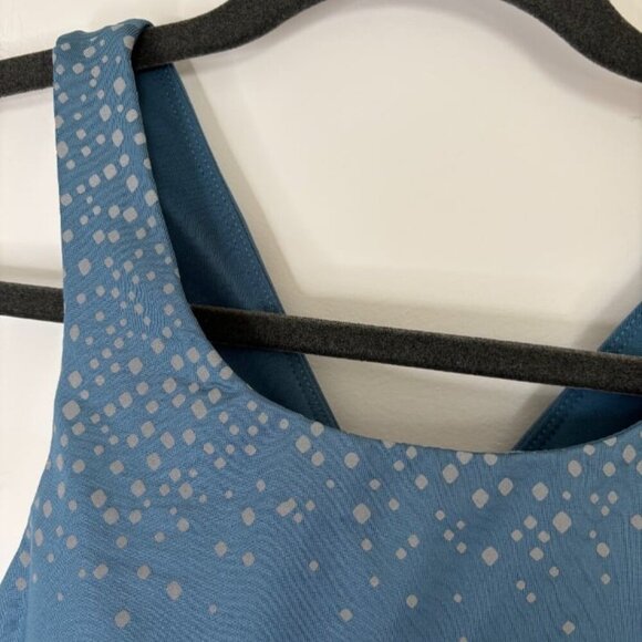 Fabletics Ella No-Bounce Sports Bra—Real Teal Shine/Blue Dusk Shine/Reflective—L - Picture 3 of 9